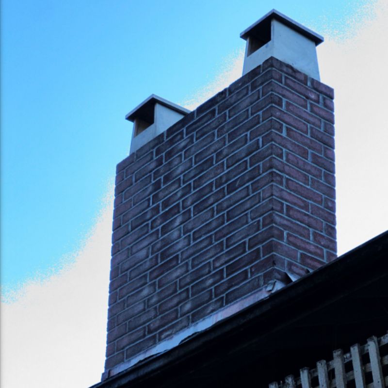 This image is about chimney repair and restoration, A chimney can be clearly seen.